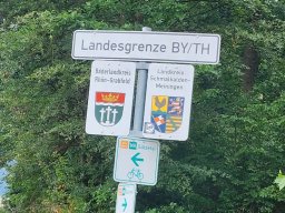 | QDT2023 | Thüringen | Bayern | Schild-Landesgrenze |
